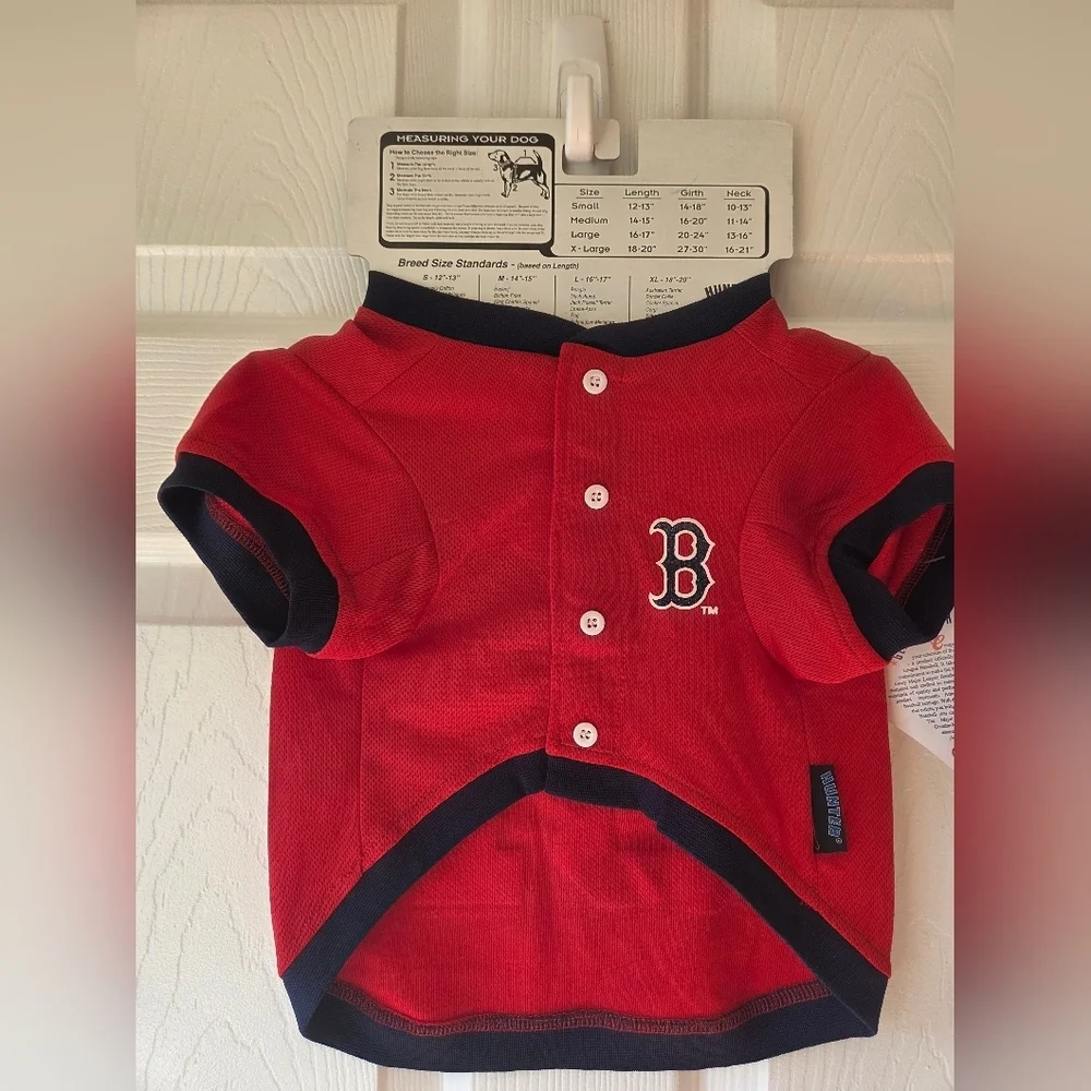 MLB Boston Red Sox Dog Jersey L Pet Shirt NWT Sports Baseball Red